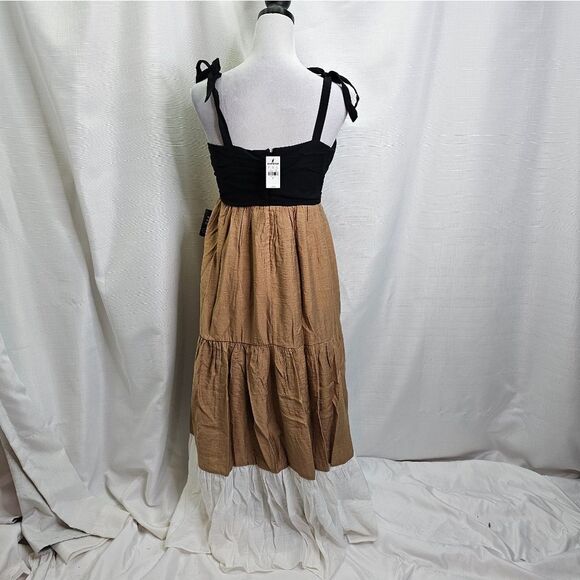 Express Sleeveless Colorblock Tiered Maxi Dress Size Small - Picture 6 of 10